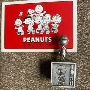HALLMARK Peanuts Gallery CHARLIE BROWN Five Decades METAL Figurine ORIGINAL BOX